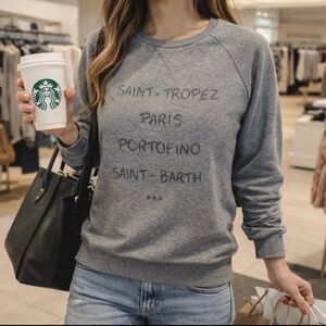 FRENCH RIVIERA “LA FEMME SELON KIWI” GRAPHIC SWEATSHIRT MEDIUM